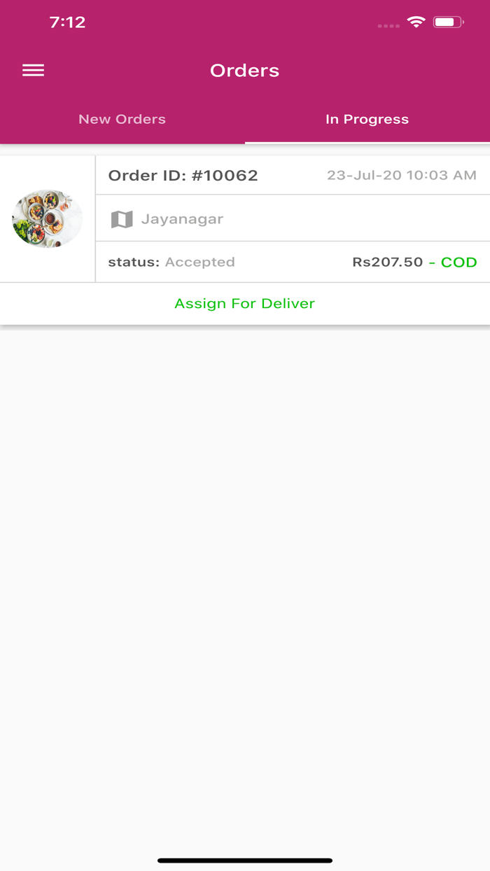 Restaurant Saas vendor app
