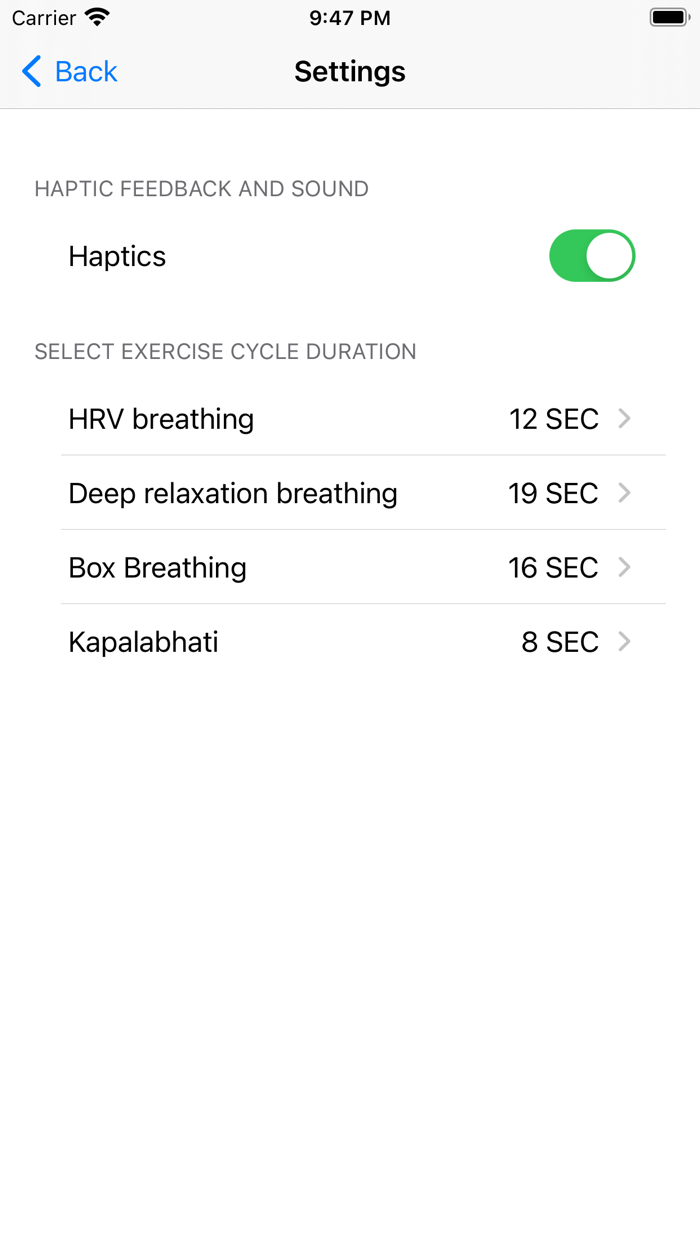 Breathing Exercise