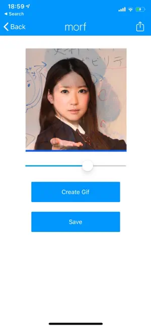 Captura de Pantalla 5 morf - app de morphing cara iphone