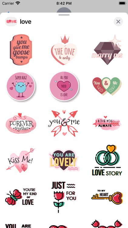 "Love" - Stickers for iMessage screenshot-5