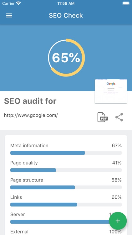 Seobility SEO Check