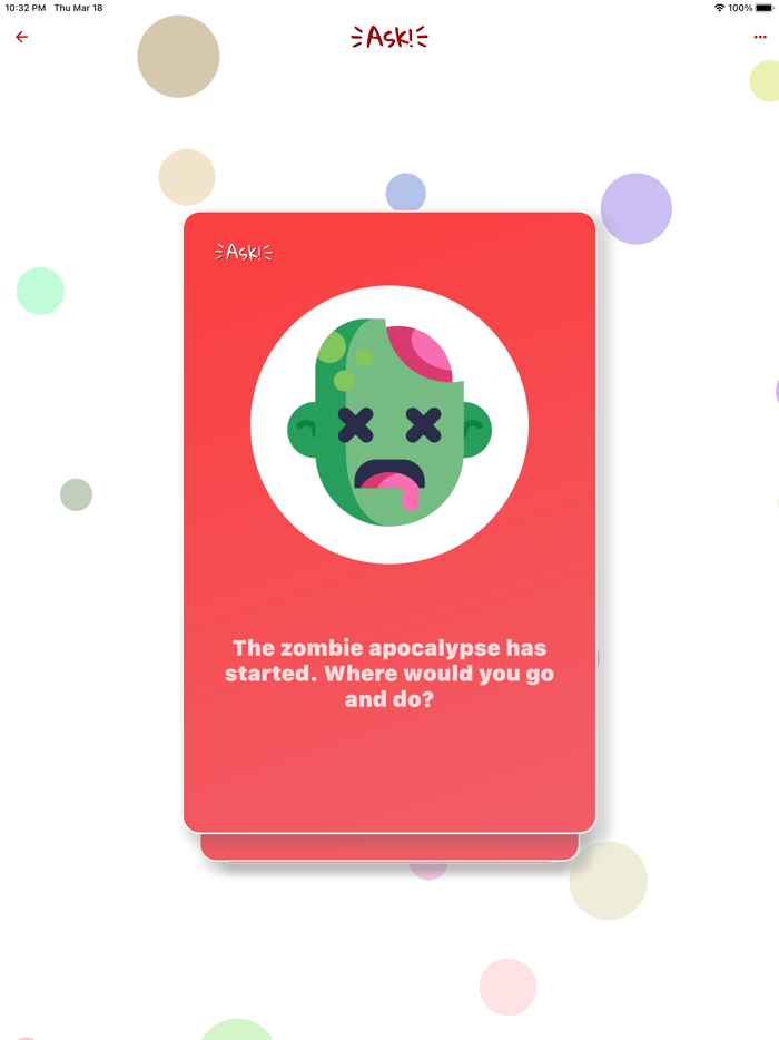 Ask Party card and quiz game