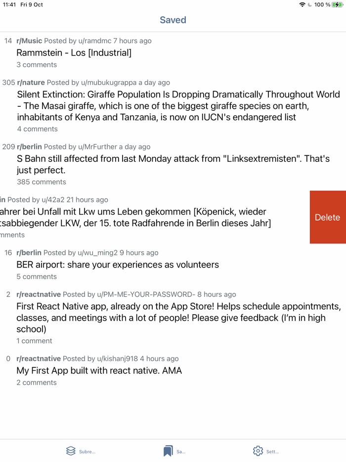 Rabbit App. Lite Reddit client
