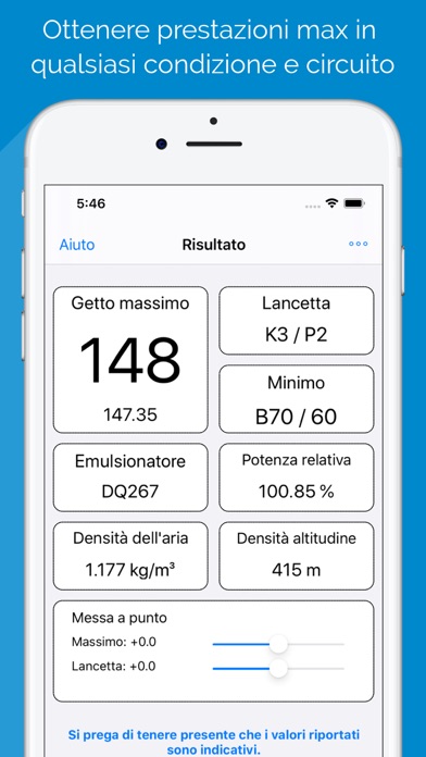 Screenshot of Carburazione per Modena Kart1