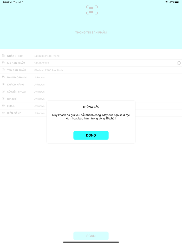 Kiểm tra bảo hành