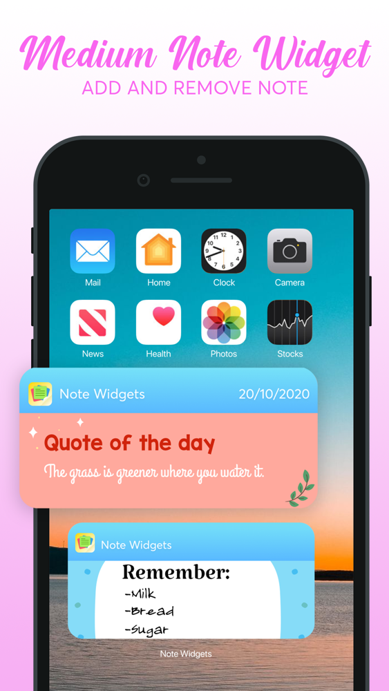 Notes Widget Color by Sticky App for iPhone Free Download Notes