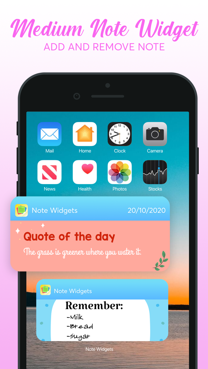 Notes Widget - Color by Sticky