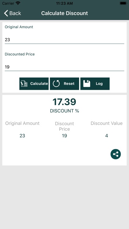 Discount Calculator (%)