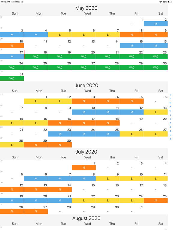 calendrier de travail calendrier de travail