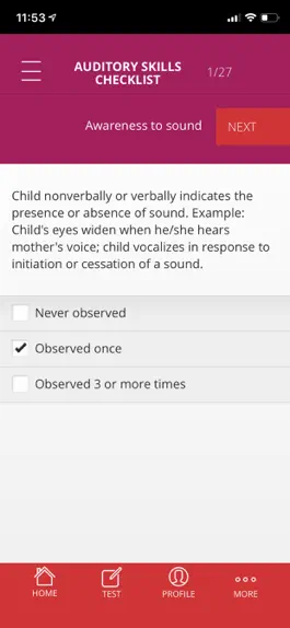 Game screenshot Auditory Skills Checklist apk