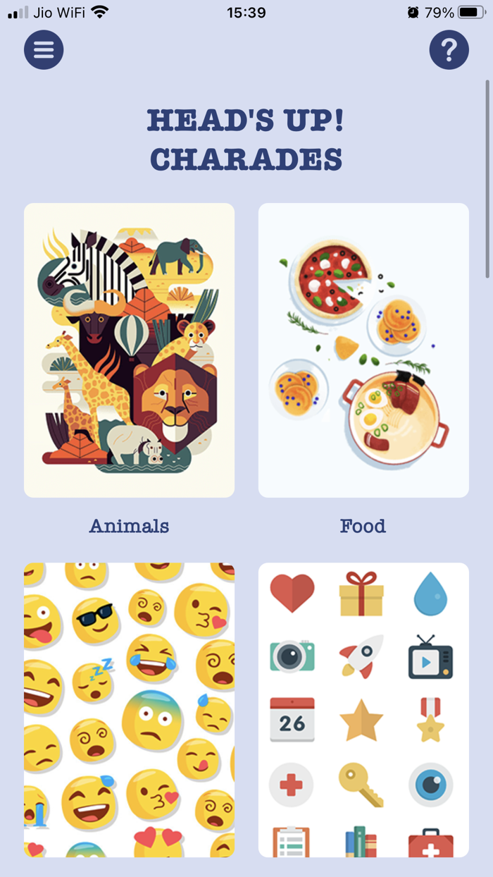 Heads Up N Down Charades