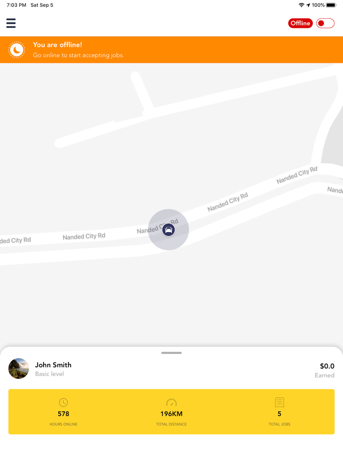 eTaxi Driver App