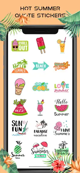 Game screenshot Hot Summer Quote Stickers apk