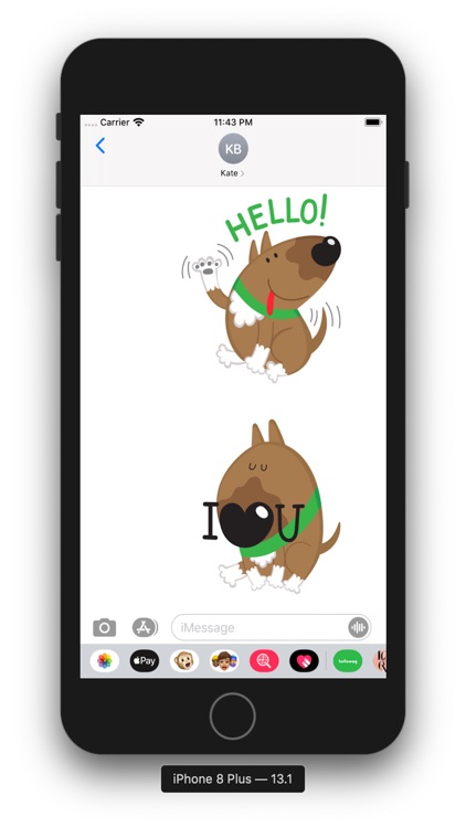 Hello Dog Stickers