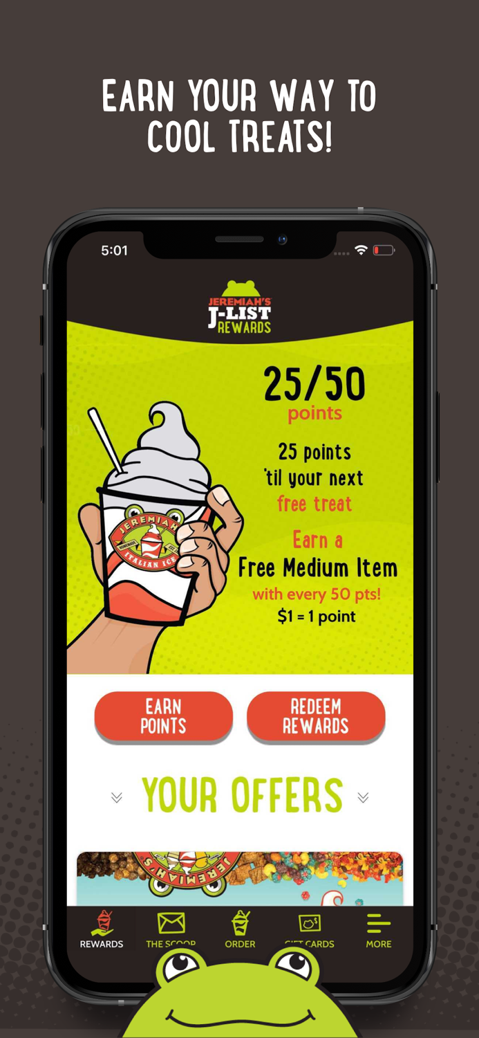 Jeremiah’s Ice J-List Rewards