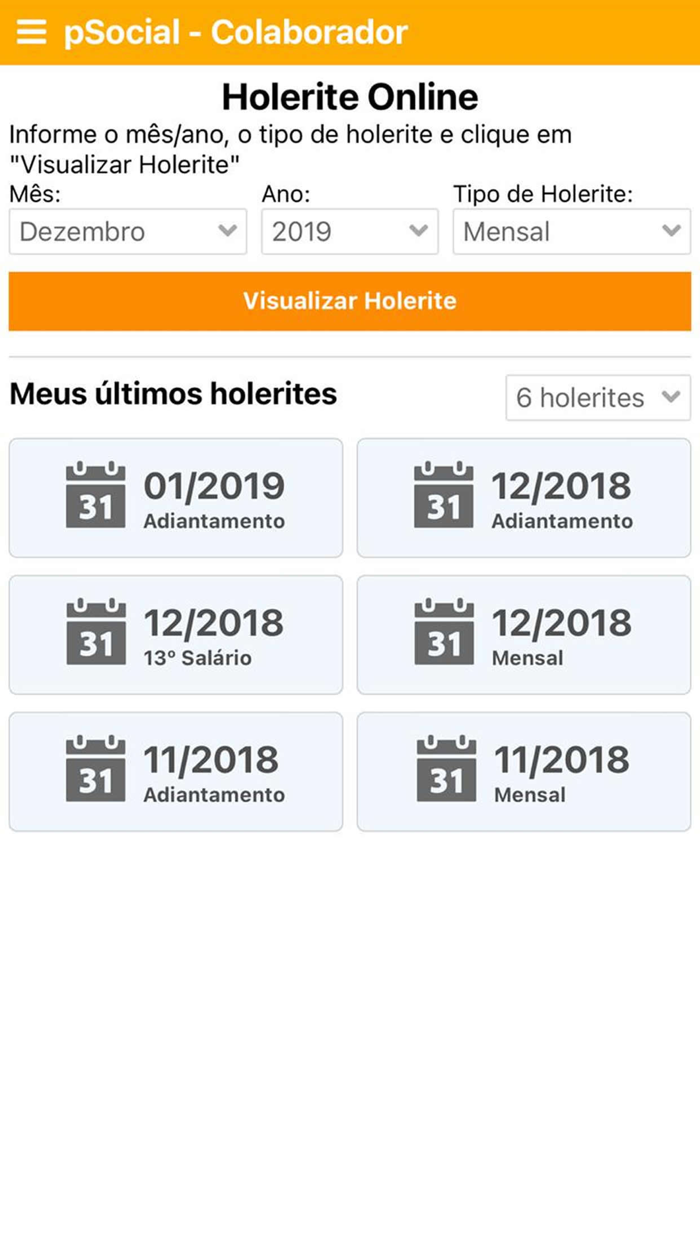pSocial - Holerite Online