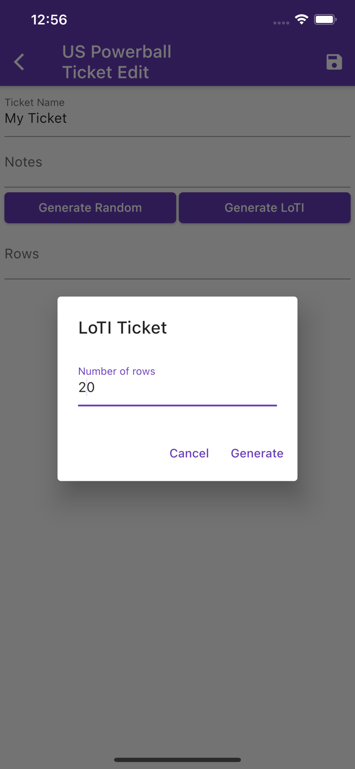 LoTI - Lottery Ticket Win Calc