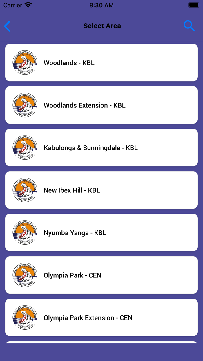 Lusaka Water Supply App