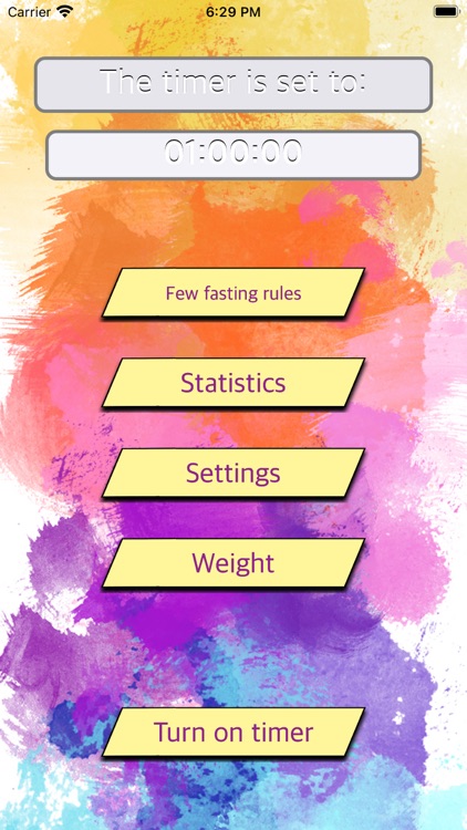 Interval fasting time