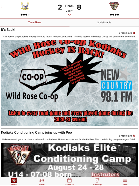 Camrose Kodiaks Official App screenshot 2