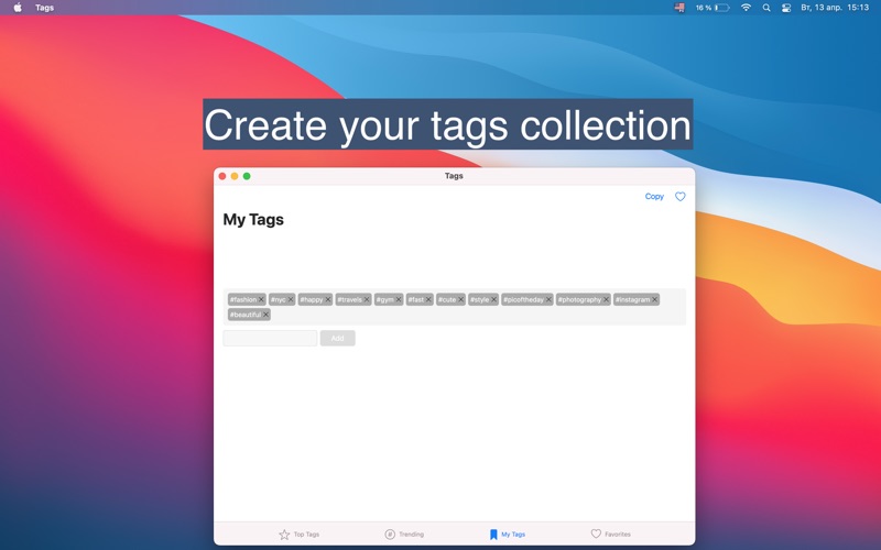 Hashtags for Instagram