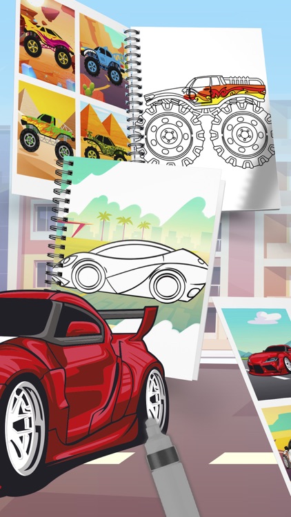 cute cars coloring booklanday apps