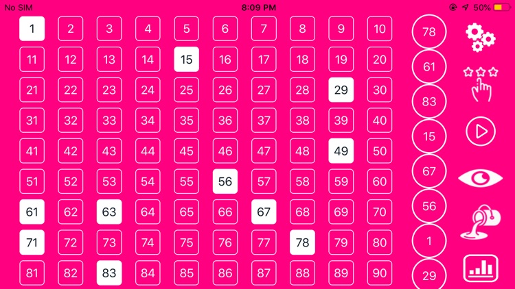 Housie/Tambola Number Picker