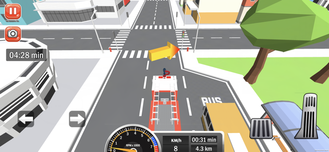 Blocky Fire Department, game for IOS