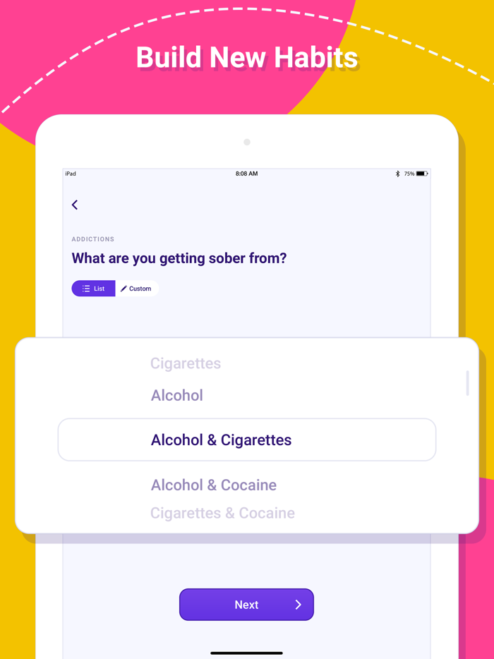 Sobriety Tracker Counter App