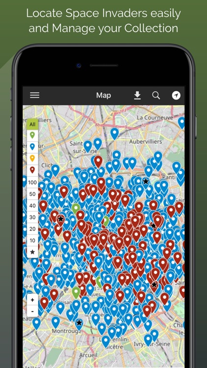 Paris Invaders Map