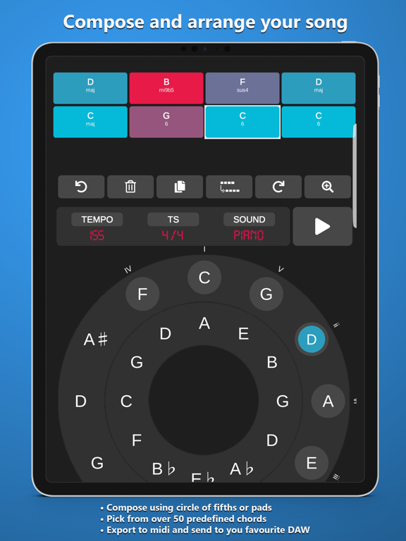 Screenshot #4 pour CODA: chord progression tool