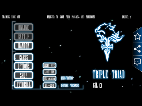 Cheats for Triple Triad Trading Card Game