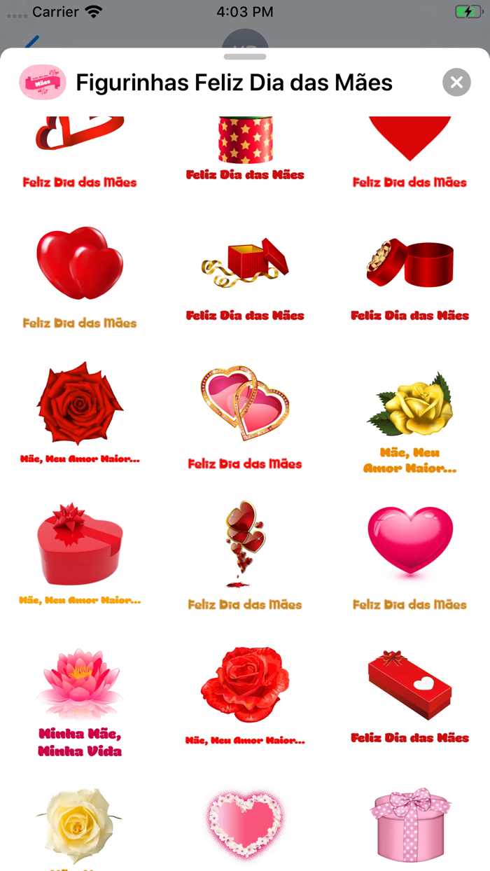 Figurinhas Feliz Dia das Mães