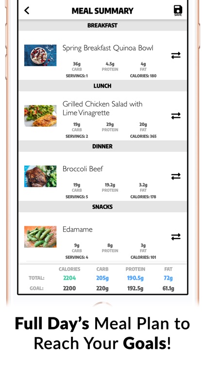 Exerprise Workout Meal Planner screenshot-4