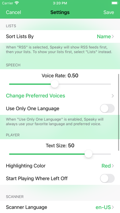 Speaky - Voice Reader for Web Articles Screenshot 3