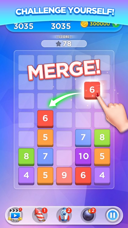 Merge Number Puzzle.