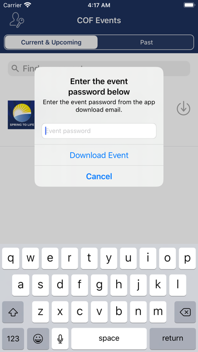 How to cancel & delete COF Events from iphone & ipad 2