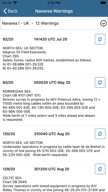 Navarea Warnings (Navtex)