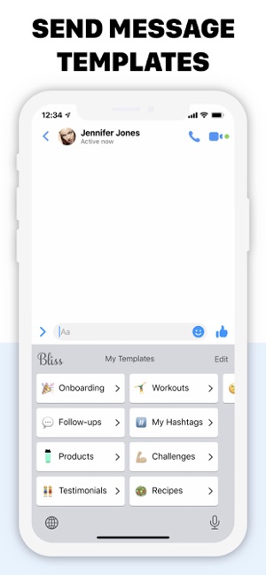 Bliss - Quick replies keyboard