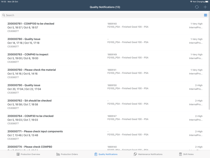 SAP Shop Floor Manager
