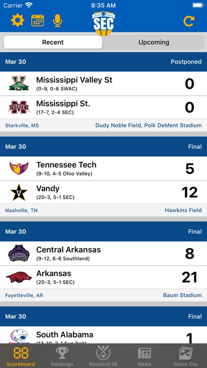 SEC Baseball