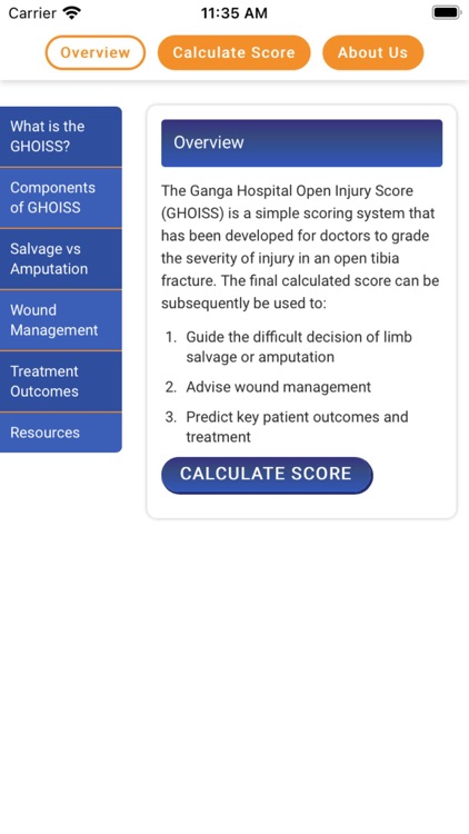 Ganga - Open Injury Score