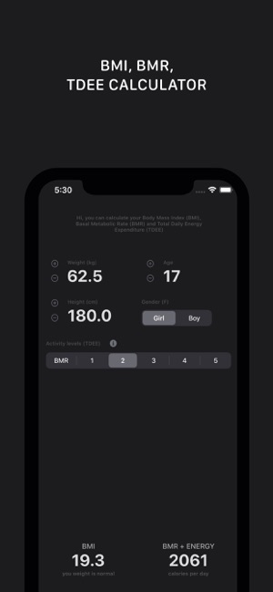 BMI/BMR/TDEE Calculator(圖3)-速報App