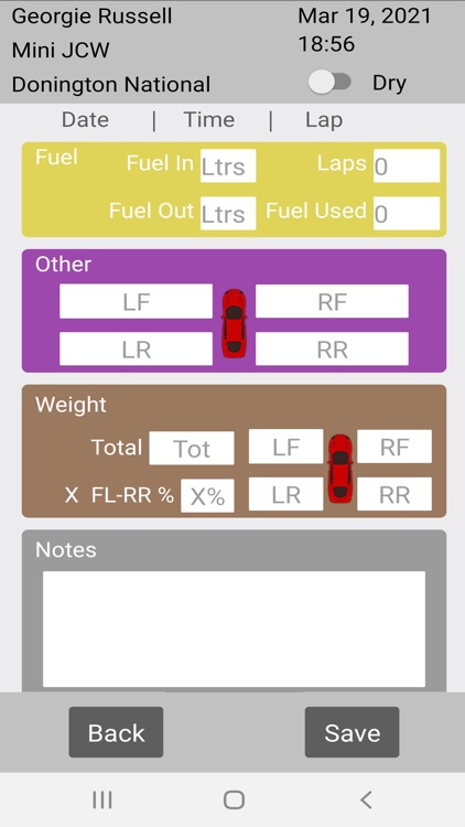 Race Car Setup Log screenshot-3