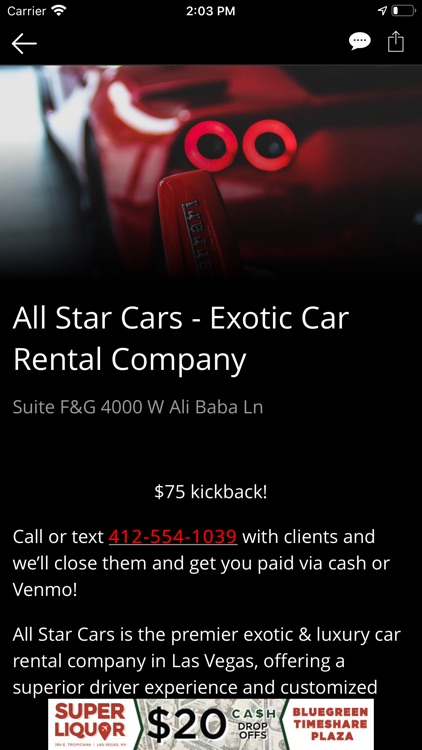 VEGAS KICKBACK APP screenshot-3