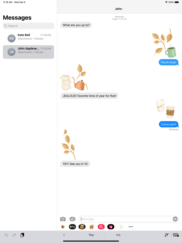 Cozy Autumn Cafe Stickers