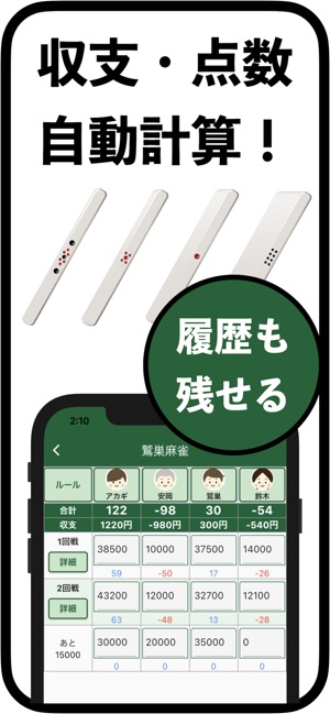 麻雀スコア 点数 収支集計アプリ On The App Store