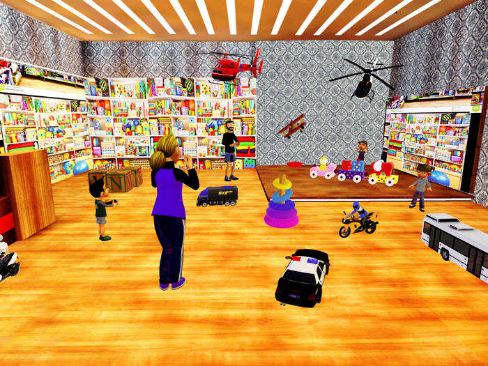 ファミリーショッピングスーパーマーケット3D