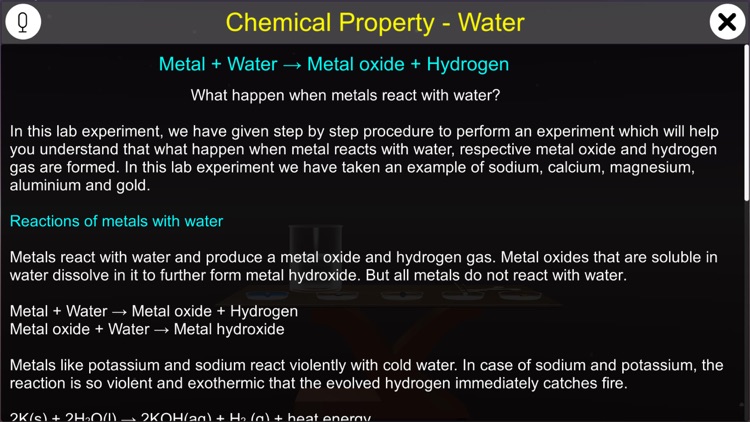 Chemical Property - Water