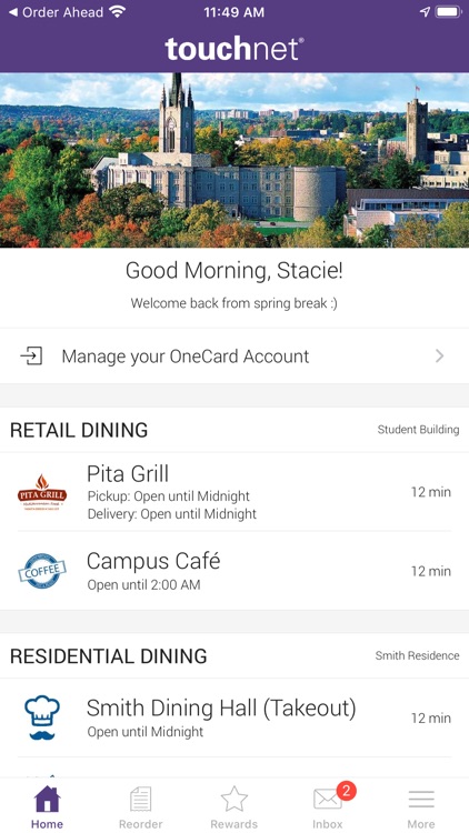TouchNet Order Ahead